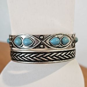 NWT'S - SHYANNE - Silver Tone Bracelet Set - 2 Bracelets